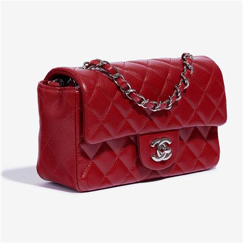 chanel mini rectangular caviar red|Mini Bags .